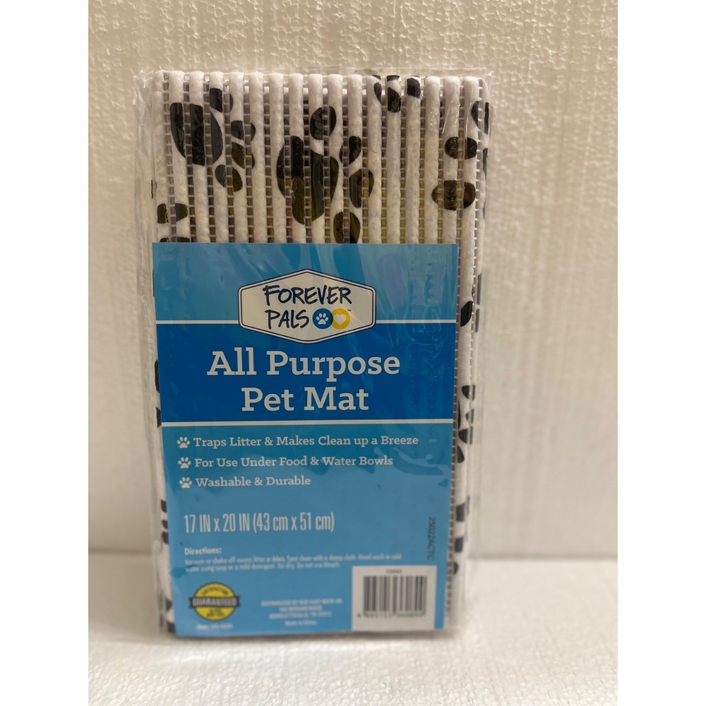 Pet Mat Forever Pals, All Purpose Mat Traps‎ Litter, Use under Food Bowl New